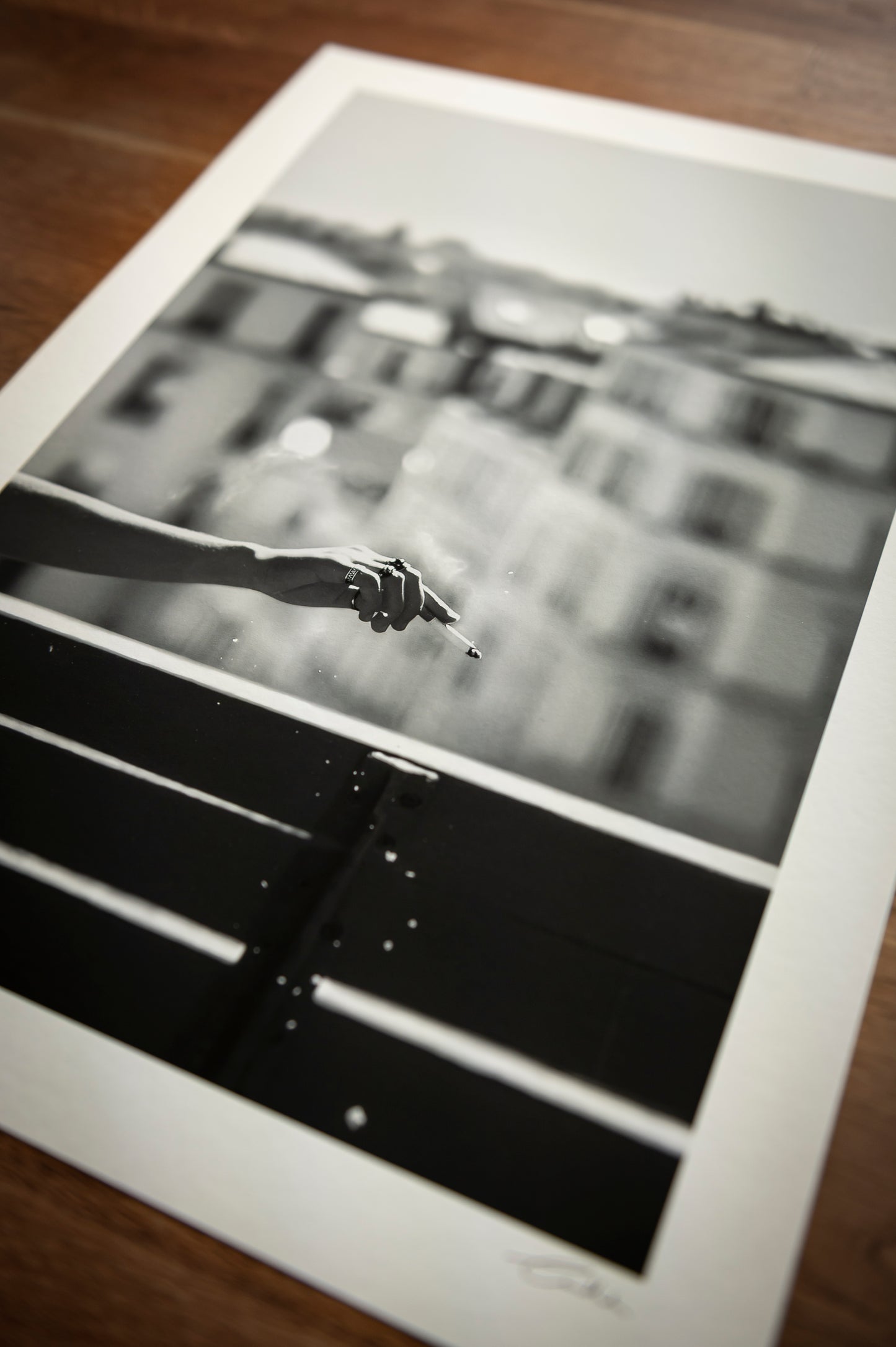 A Cigarette in Paris (B&W)