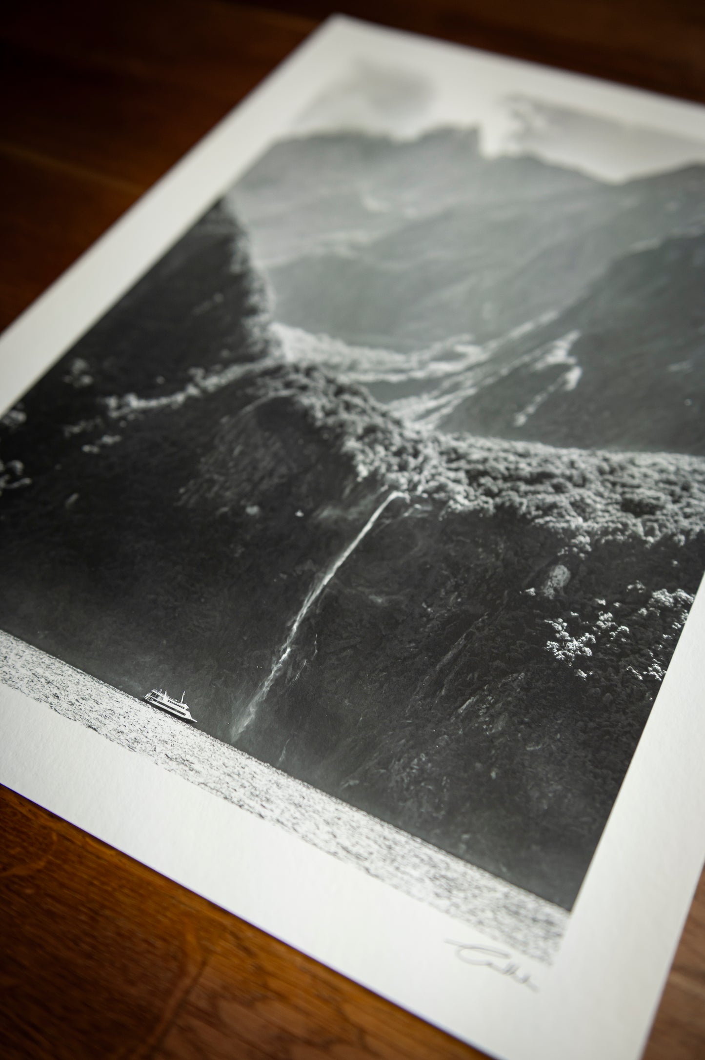 Piopiotahi, Milford Sound (B&W)